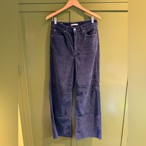 Levi’s Ribcage Wide Leg wide wale corduroy jeans size 29